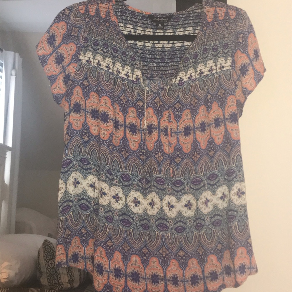 Colorful boho printed top.